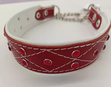 Nahkanasta puolikiristävä panta - Koiran puolikiristävät pannat - 39340 - 1