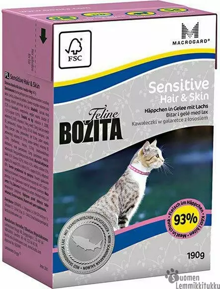 BozitaFeline Sensitive Hair & Skin 190gr - Kissan märkäruoka - 41250 - 1