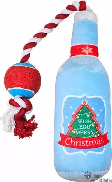 Koiran joululelu Whiskypullo pallolla ja vetonarulla - Koiran pehmolelut - 42770 - 1