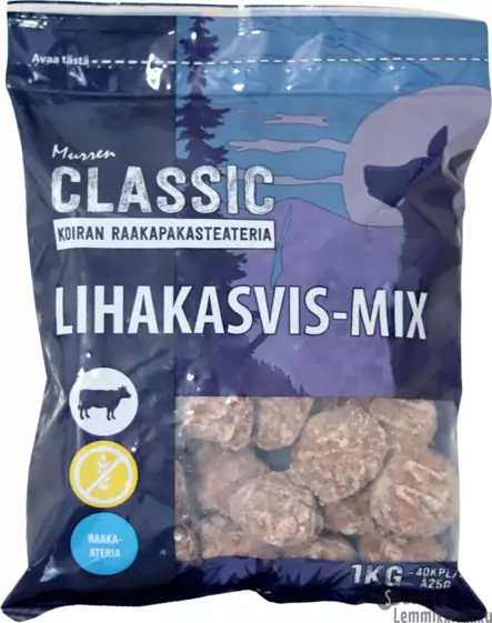 Murren Murkina Liha-kasvismix 1kg - Koiran raakaruoka - 41810 - 1