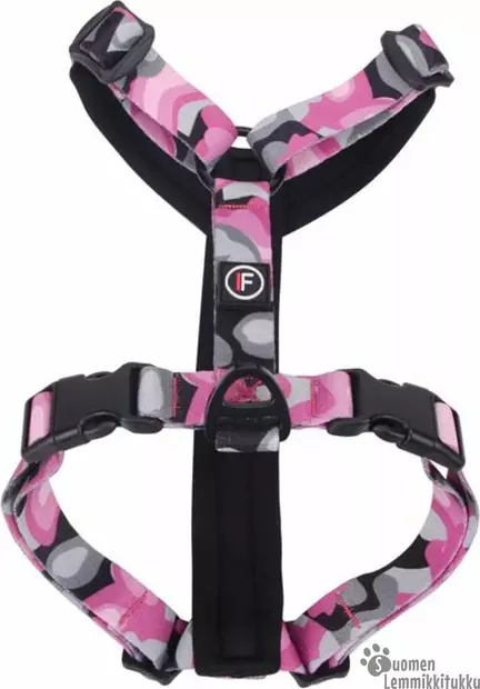 Finnero Camocolor Y-valjas, pinkki - Koiran valjaat - 42221 - 2