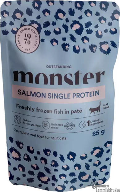 Monster Cat single Salmon 8 x 85g - Kissan märkäruoka - 40451 - 1