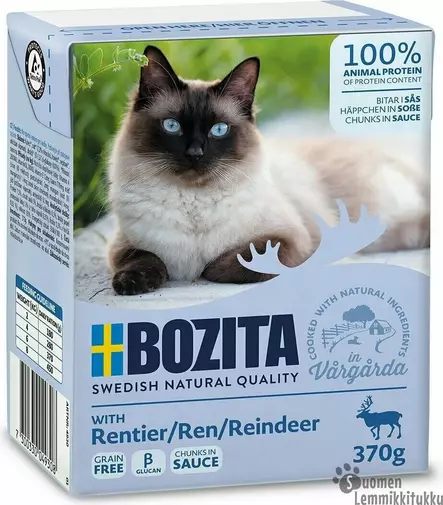 Bozita poroa kastikkeessa 370g - Kissan märkäruoka - 39591 - 1