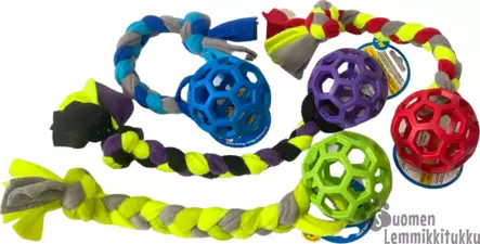 Hol-ee pallo fleecellä, halk. 9cm - Koiran palkkauslelut - 39051 - 1