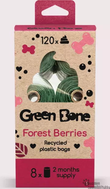 Kakkapussit Forest Berries - Metsämarjat 8 rullaa - Koiran kakkapussit ja ulkoilutarvikkeet - 41421 - 1
