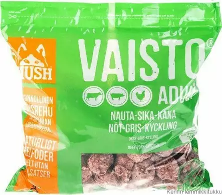Mush Vaisto vihreä 3x3kg, nauta-sika-kana - Mush raakaruoka - 37381 - 1