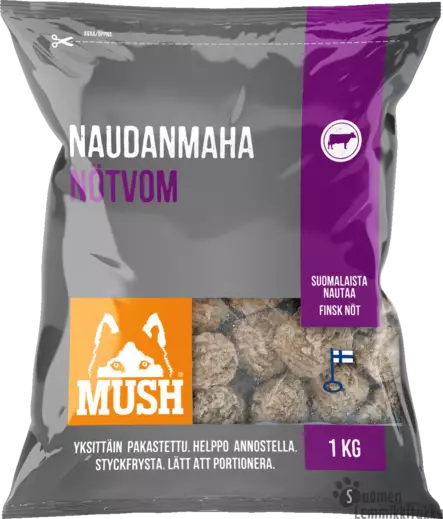 Mush Naudanmahapulla 1kg - Koiran raakaruoka - 37371 - 1