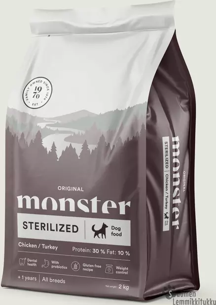 Monster Original Sterilised 2kg - Koiran kuivaruoka - 40181 - 1