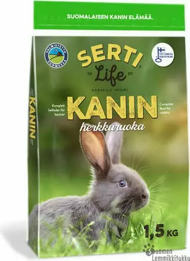 SertiLife Kanin herkkuruokapelletti 1,5 kg - Kanin ruoka - 41331 - 1