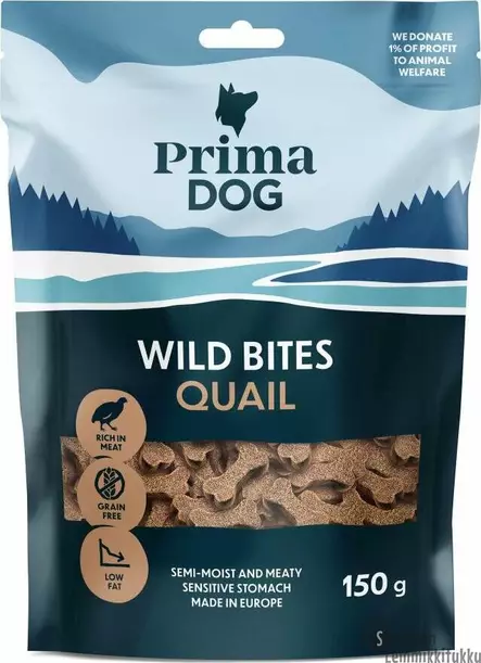 Wild bites Viiriäinen ja orapihlaja, pehmeä 150g - Pehmeät makupalat koiralle - 41371 - 1