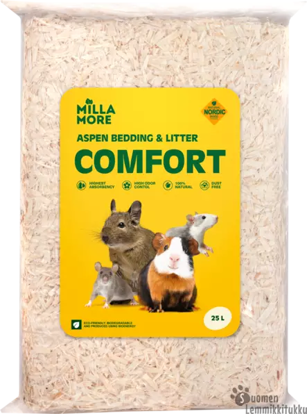 Millamore Comfort kuivike 25l n.1,4kg - Kanin ja jyrsijän heinät, kuivikkeet - 42272 - 1