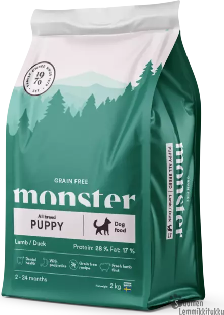 Grain Free monster Puppy S/M 2kg - Kuivaruoka koiranpennuille - 421702 - 1