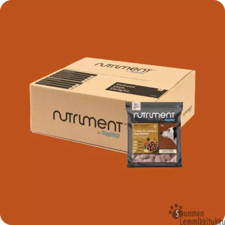 Nutriment By Rauh Kalkkuna-lammas-kasvispullat 7,2 kg - Koiran raakaruoka - 42362 - 1