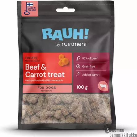 Rauh! Nauta-porkkanaherkku 100g - Rapeat makupalat koiralle - 42602 - 1