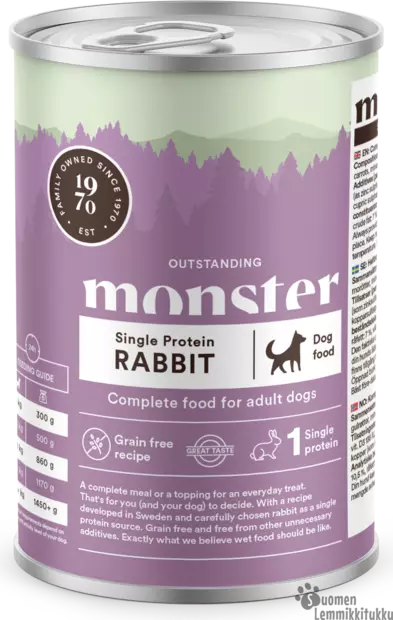 Monster Single Protein Kani 400g - Koiran märkäruoka - 40482 - 1