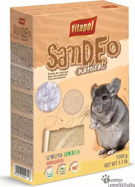 Vitapol Chinchillahiekka 1,5kg - Kanin ja jyrsijän vessat ja hiekat - 37743 - 1