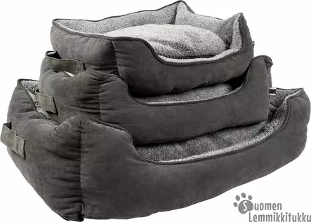 Lemmikin peti, vakosamettia, antrasiitti - Koiran pedit - 40333 - 2