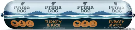 PrimaDog Turkey & Rice Kalkkuna-riisi -makkara, 800 g - Koiran makkarat - 39583 - 1