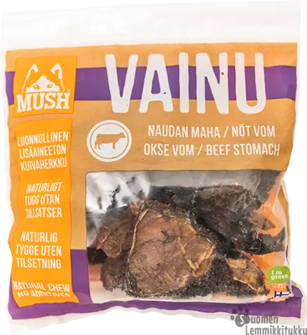Mush Vainu Kotimainen naudan maha 180g - Kuivatut ruhon osat koiralle - 39723 - 1