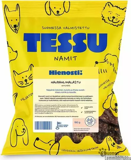 Tessu Hienosti! Naudanlihalastu 180g - Pehmeät makupalat koiralle - 42444 - 1