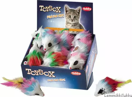 Nobby Kissan värikäs karvahiiri - Kissan rapisevat ja kilisevät lelut - 39244 - 1