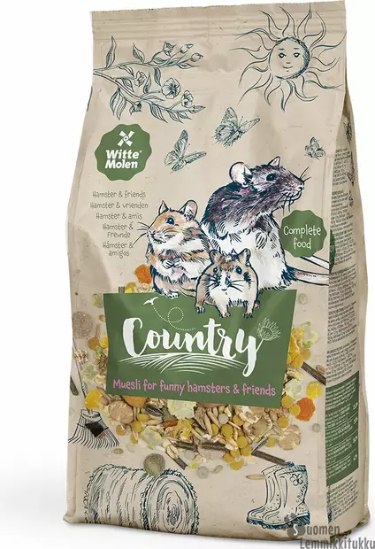 Country Hamster & Friends 850g (kääpiö)hamstereille, rotille, gerbilleile, hiirille ja muille sekäsyöjäjyrsijöille) - Hamsterin ja kääpiöhamsterin ruoka - 40385 - 1