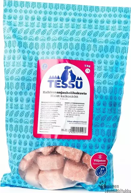 Tessu Kalkkunan jauhelihakuvio 1kg - Koiran raakaruoka - 39635 - 1