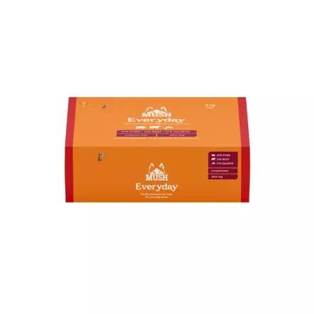 Mush Everyday punainen 9kg, sika-nauta-lohi - Mush raakaruoka - 37385 - 1