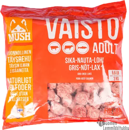 Mush Vaisto punainen 3 kg - Koiran raakaruoka - 37356 - 1
