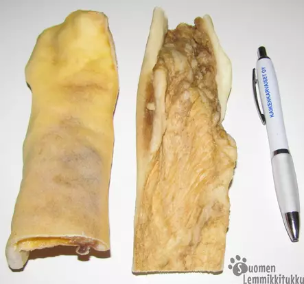 Naudan päänahkasuikale n. 15cm - Kuivatut ruhon osat koiralle - 38206 - 1