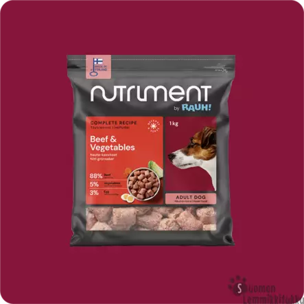 Nutriment By Rauh Nauta-Kasvikset 1 kg - Koiran raakaruoka - 42256 - 1