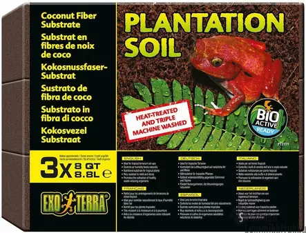 ExoterPlantation Soil Kookoskuitu 3x8,8l - Muut pieneläimet - 41876 - 1