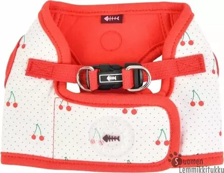 Takkivaljaat Cerise B, punainen, koko L - Kissan valjaat - 42176 - 2