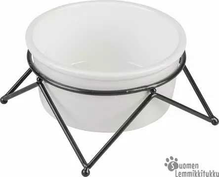 Duvo+ ZigZag ruokakuppi Valkoinen/musta - Koiran ruokakupit - 40376 - 1