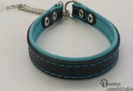 Nahkanasta puolikiristävä nahkapanta - Koiran puolikiristävät pannat - 39927 - 1