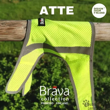 Brava Atte huomioliivi, neonkeltainen - Koiran huomiotuotteet ja pelastusliivit - 39538 - 2