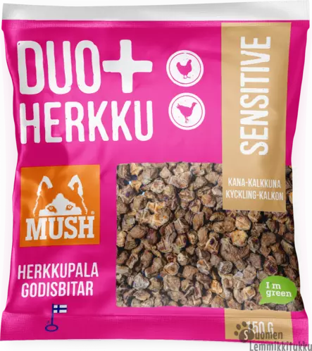 Mush Duo+ Herkku Sensitive 150g - Rapeat makupalat koiralle - 41888 - 1