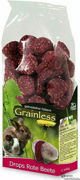 JR Grainless Drops viljaton punajuurinappi 140g - Kanin ja jyrsijän herkut - 41038 - 1