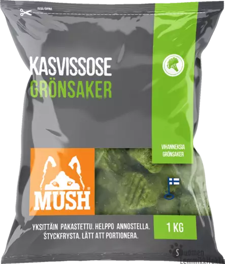 Mush Kasvispulla 1kg - Koiran raakaruoka - 37368 - 1