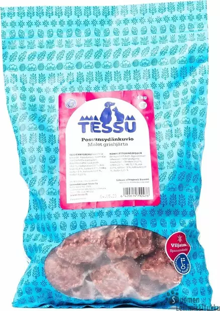 Possun sydänkuvio, jauhettu 4x 1kg, ennakkotilaus - Tessu raakaruoka - 41318 - 1
