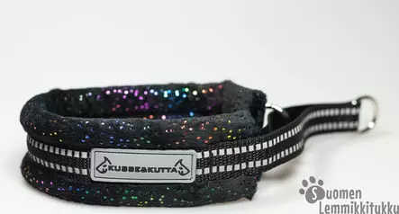 Puolikiristävä panta Vaaleanpunainen kimalle, ekstraleveä - Koiran puolikiristävät pannat - 41948 - 2