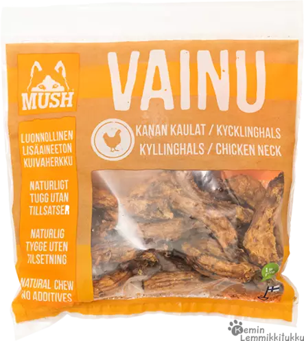 Mush Vainu kanankaulat 220g - Kuivatut ruhon osat koiralle - 38338 - 1