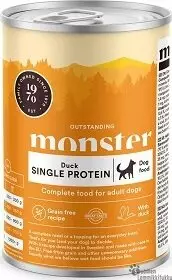Monster Single Protein Ankka 400g - Koiran märkäruoka - 40249 - 1