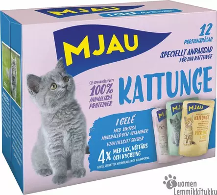 Kissanruokavalikoima pennulle hyytelössä 12x85g - Kissan märkäruoka - 39659 - 1