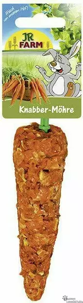 Ripustettava porkkana 60g (kääpiökaneille, marsuille, rotille, hamstereille, hiirille, chinchilloille ja deguille) - Kanin ja jyrsijän herkut - 39859 - 1