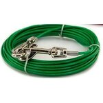Vipstore Dog TIE-OUT Cable -kiinnitysvaijeri Vihreä 6 m, 4,5 kg