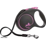 Flexi Black Design S Narulla 5m/12kg Musta-pinkki