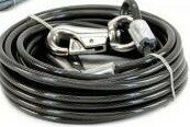 Vipstore Dog TIE-OUT Cable -kiinnitysvaijeri Musta 9 m, 113 kg