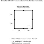 Hundra Basic koiratarha 3x3m (7+1) nyt edullisesti kotipihaan toimitettuna!