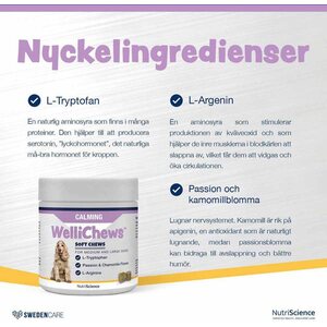 SwedenCare Wellichews Calm M/L koira 60kpl
